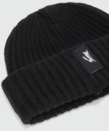 Black ribbed hat with MSGM label