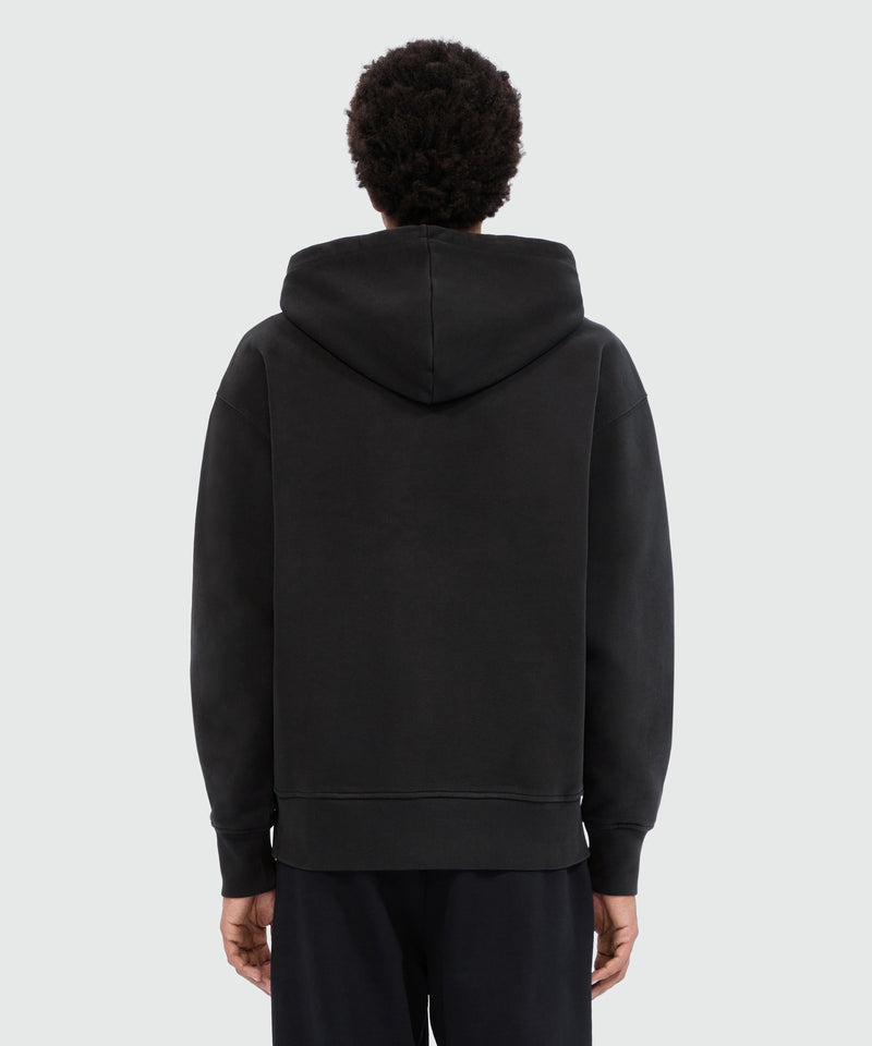Black jersey hoodie with cursive MSGM logo 99 Men 