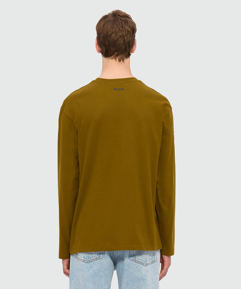 T-shirt verde oliva in jersey e stampa "Sketched bunnies" 38 Uomo 