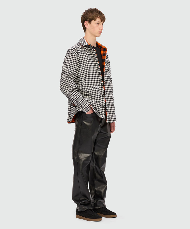 T-shirt nera in jersey con ricamo 99 Uomo 