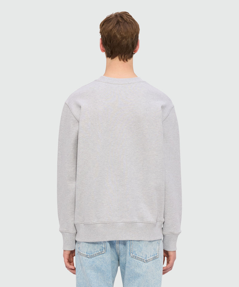 Grey melange jersey sweatshirt with "TheMwave" embroidery 95 Men 