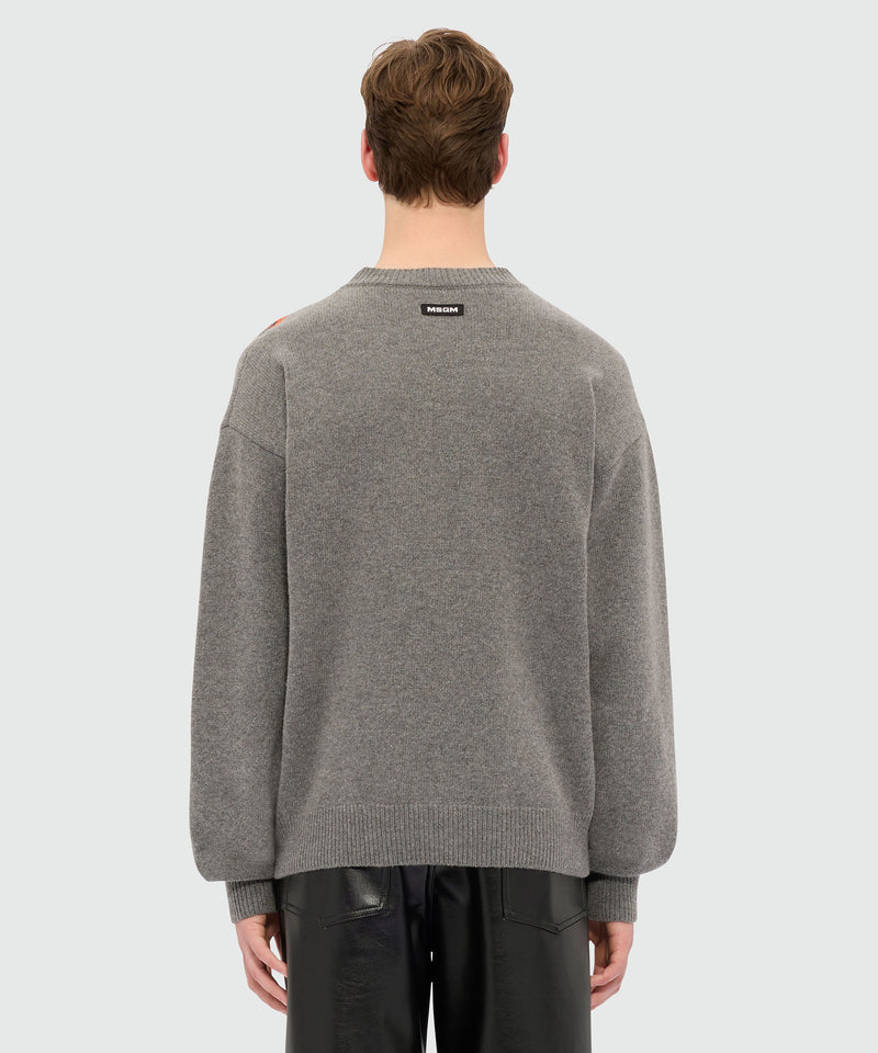 Grey sweater with "Sketched Bunnies" print 96 Men 