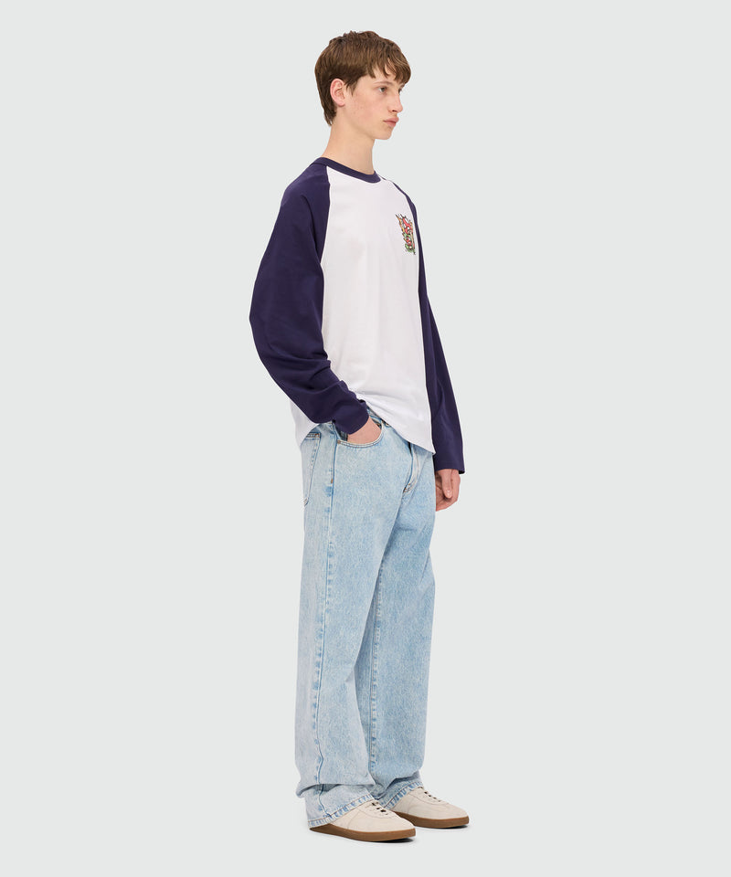 Two-tone long-sleeved jersey T-shirt with "Spray Mushroom" print 01 Men 