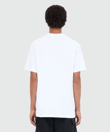 White cotton T-shirt with MSGM Softcore print