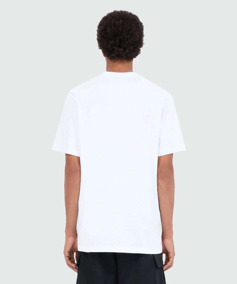 White cotton T-shirt with MSGM Softcore print 1 Men 