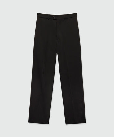Wide black trousers in cool wool with MSGM label