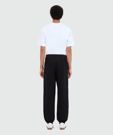 Black jersey joggers with cursive MSGM logo
