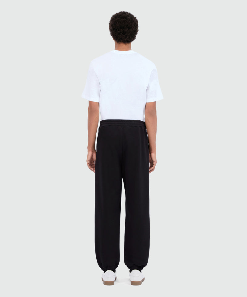 Black jersey joggers with cursive MSGM logo 99 Men 