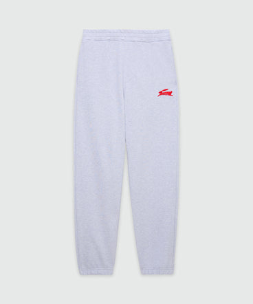 Pantaloni jogger grigio mélange con ricamo "Follow the rabbit®"