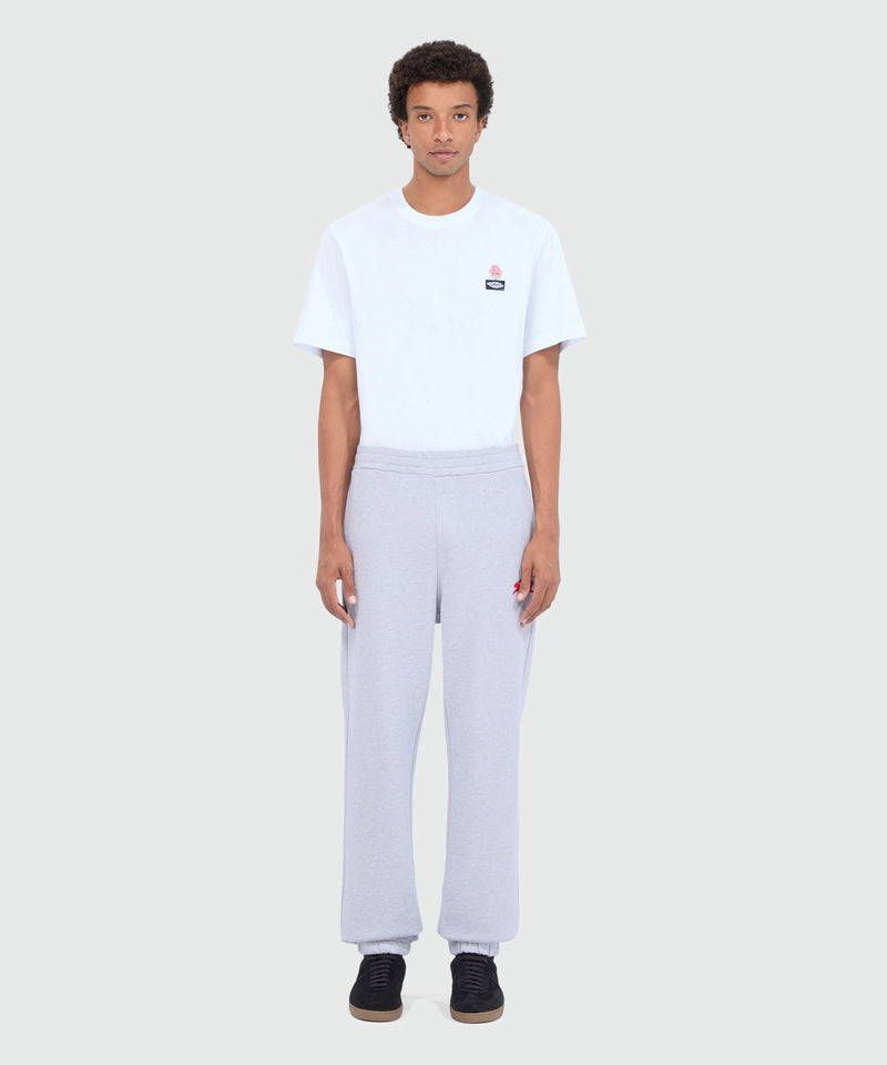 Pantaloni jogger grigio mélange con ricamo "Follow the rabbit®" 95 Uomo 