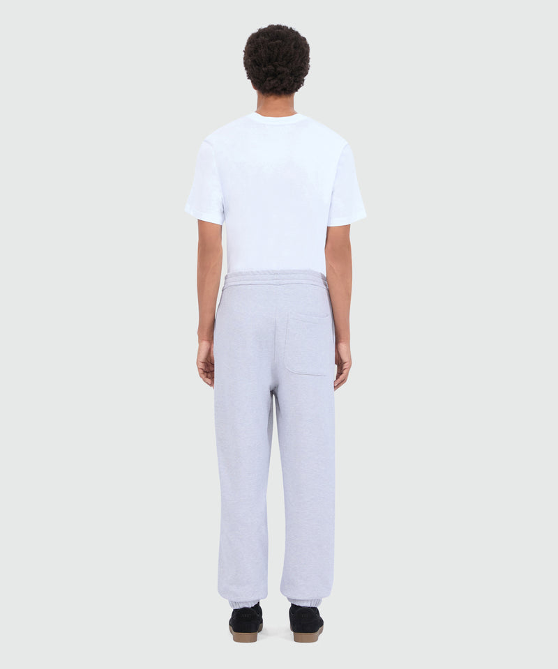 Pantaloni jogger grigio mélange con ricamo "Follow the rabbit®" 95 Uomo 