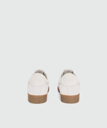 Cream Retro Trainer sneakers in suede