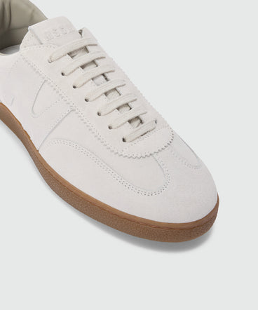 Cream Retro Trainer sneakers in suede