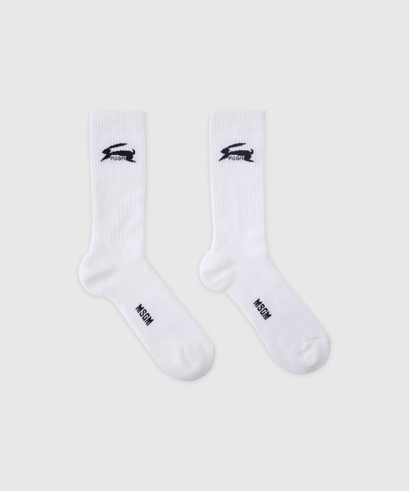 White socks with jacquard graphics 1 Men 