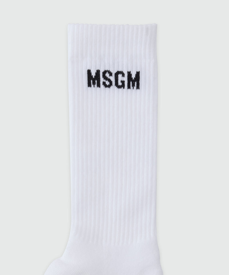 White socks with MSGM jacquard graphics 1 Men 