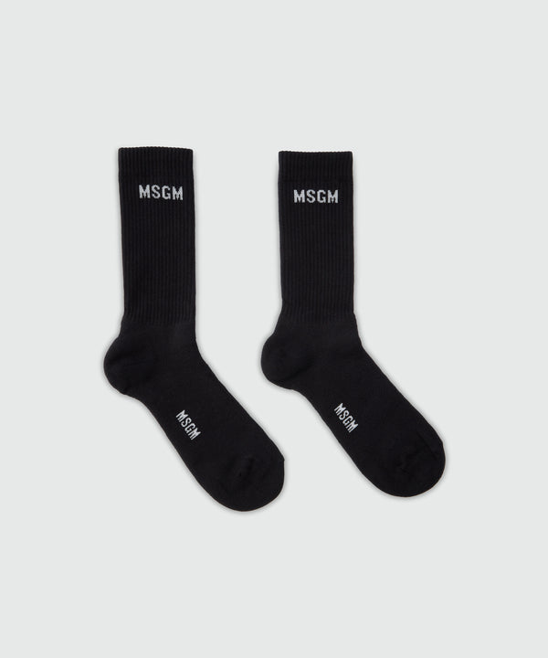 Black socks with MSGM jacquard graphics