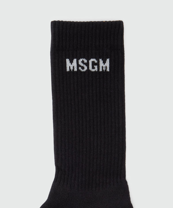 Black socks with MSGM jacquard graphics