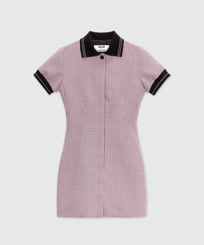 Pink mini dress with check pattern 12 Women 