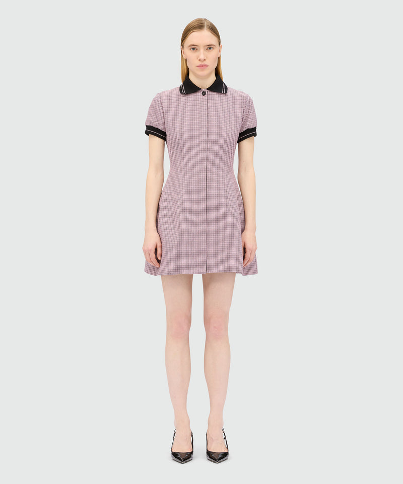 Pink mini dress with check pattern 12 Women 