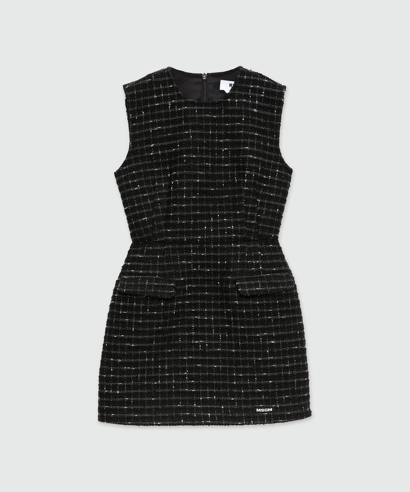Black mini dress in doubled tweed 99 Women 