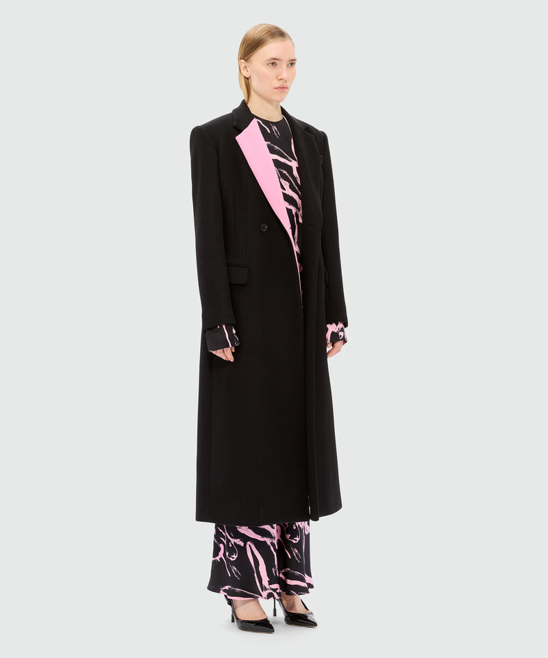 Long black crepe dress with "Sketched Bunnies" print 99 Women 