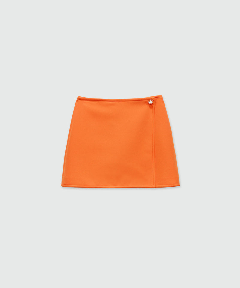 Orange cady miniskirt with "TheMwave" detail 10 Women 