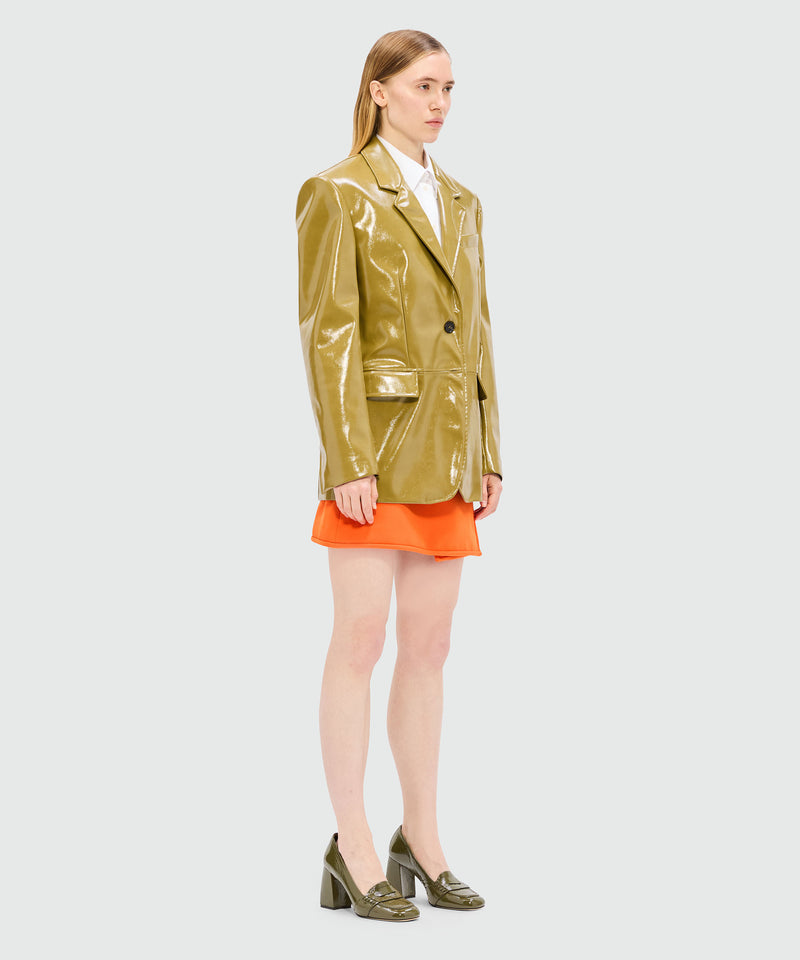 Orange cady miniskirt with "TheMwave" detail 10 Women 