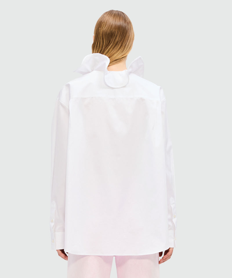 White poplin shirt with ruffles 1 Women 