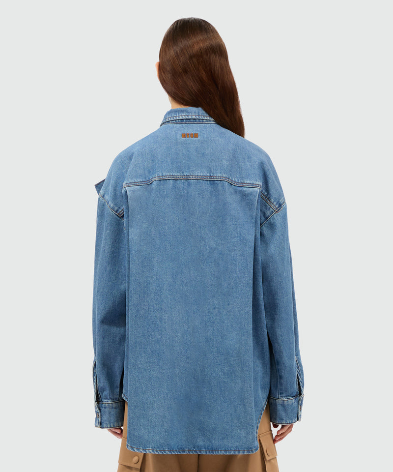 Blue denim shirt with bow 87 Women 