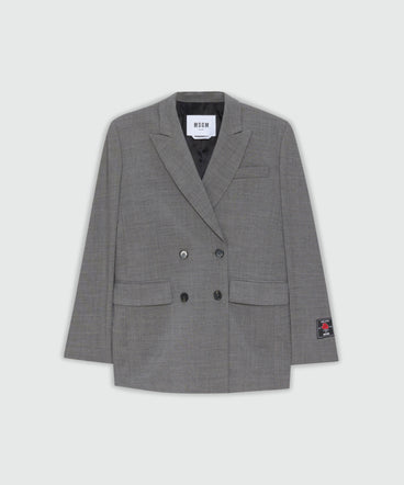 Anthracite double-breasted jacket in cool wool