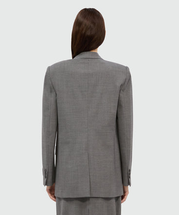 Anthracite double-breasted jacket in cool wool