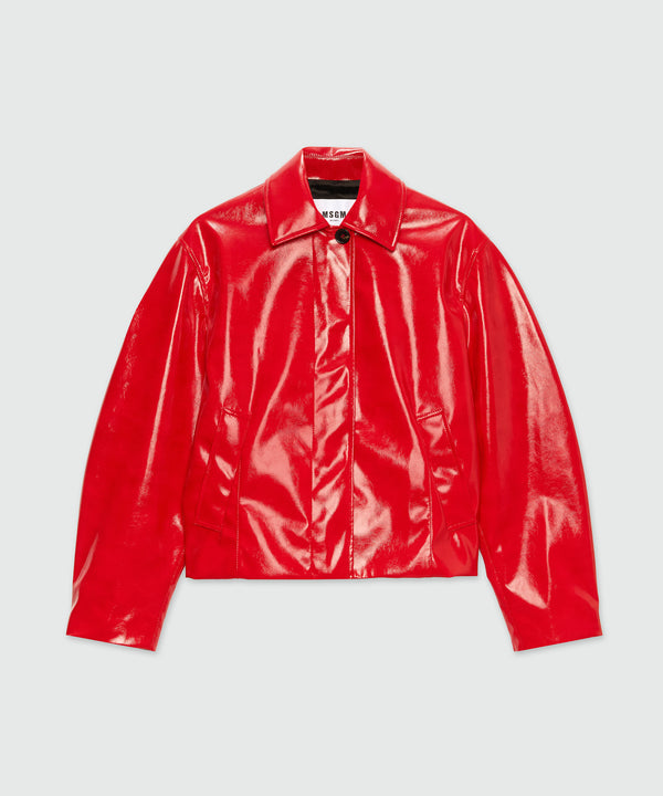 Red vinyl jacket