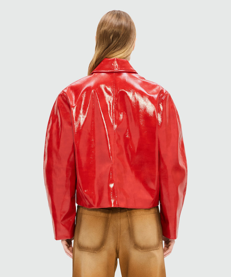 Red vinyl jacket 18 Women 