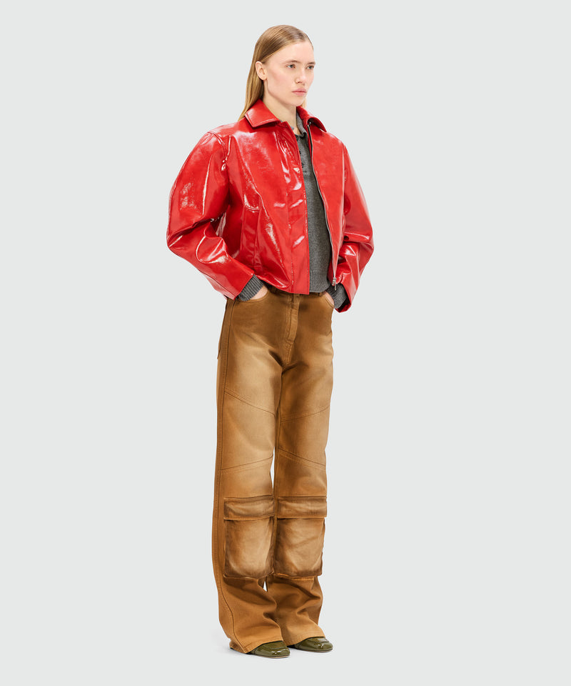 Red vinyl jacket 18 Women 