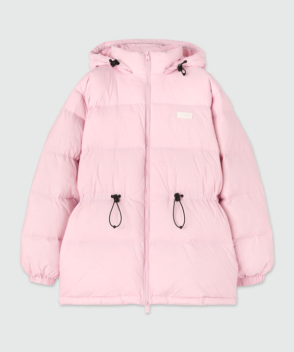 Pink ripstop nylon down jacket