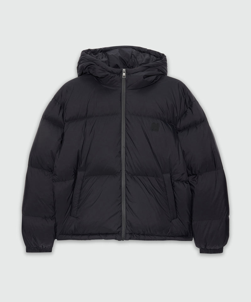 Short black down jacket in ripstop nylon 99 Women 
