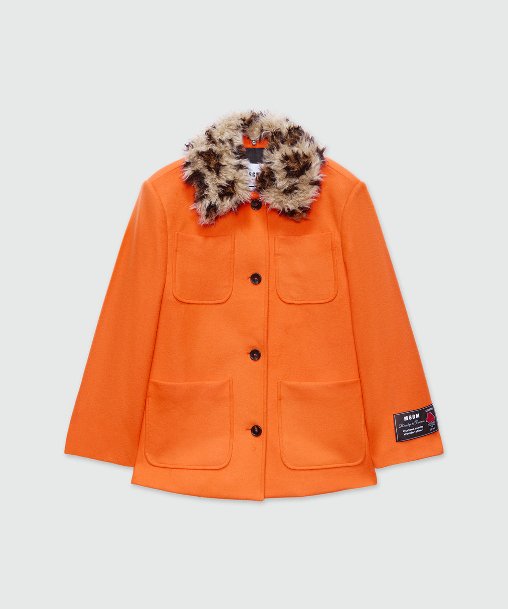 【美品】OVERCOAT Wool Shirt In Orange New Overcoat - 8 – Harrells Menswear