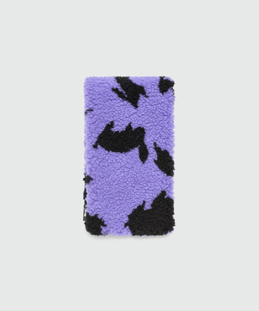 Purple maxi teddy scarf with "Follow the Rabbit®" motif