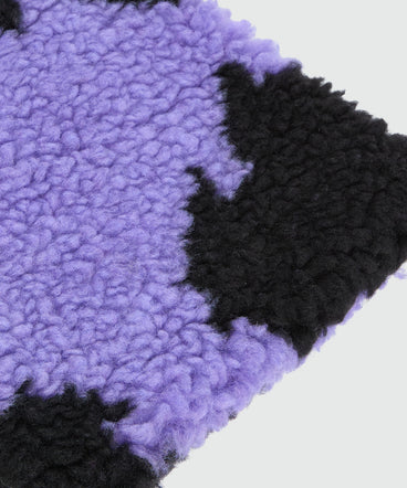 Purple maxi teddy scarf with "Follow the Rabbit®" motif
