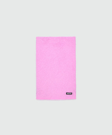 Pink scarf with MSGM logo label