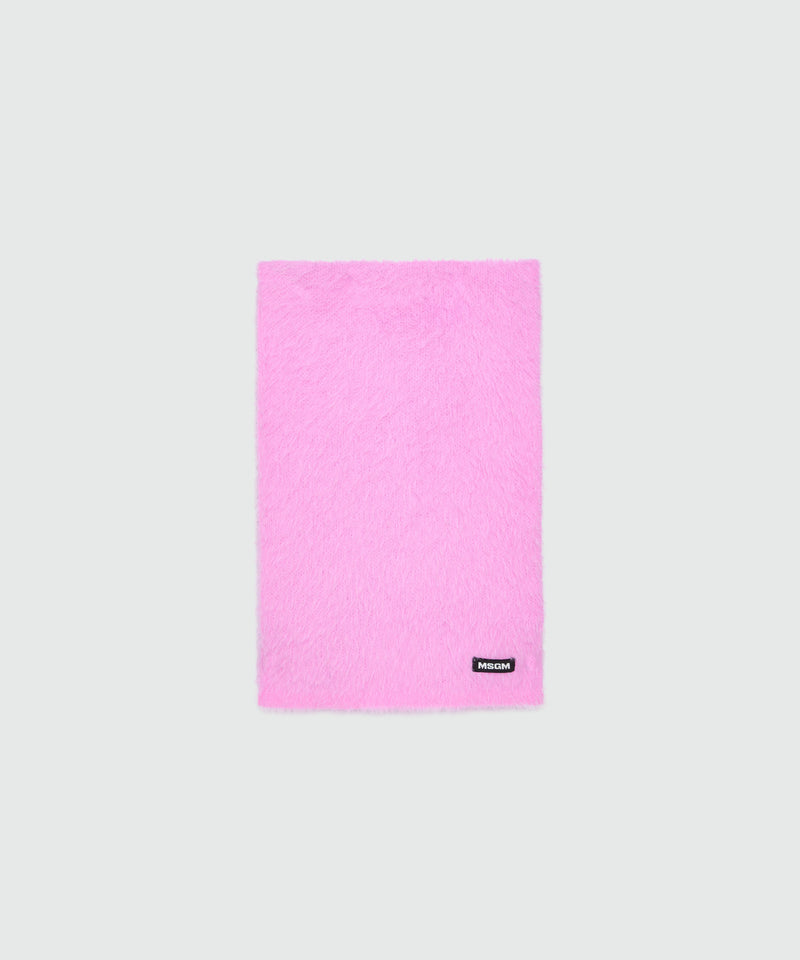 Pink scarf with MSGM logo label 13 Women 