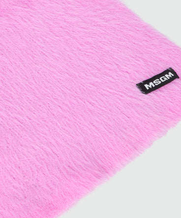 Pink scarf with MSGM logo label