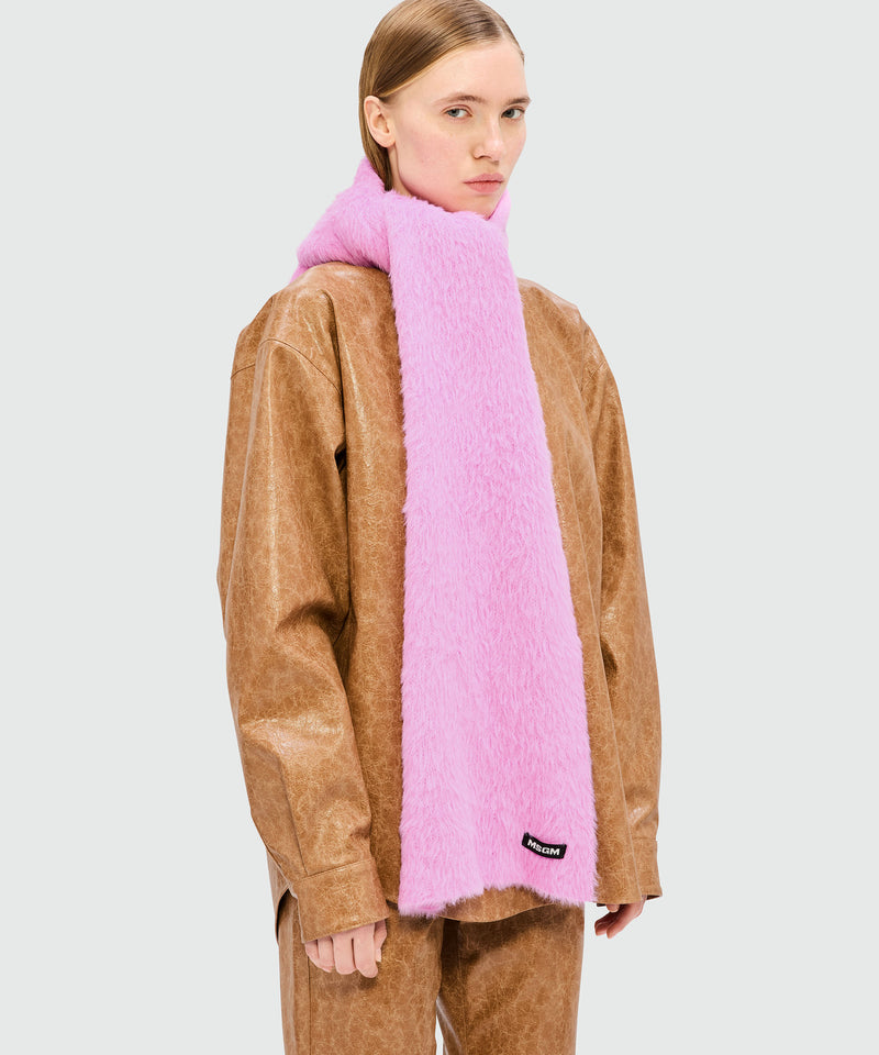 Pink scarf with MSGM logo label 13 Women 