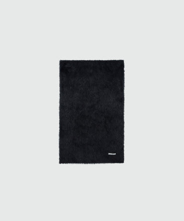 Black scarf with MSGM logo label