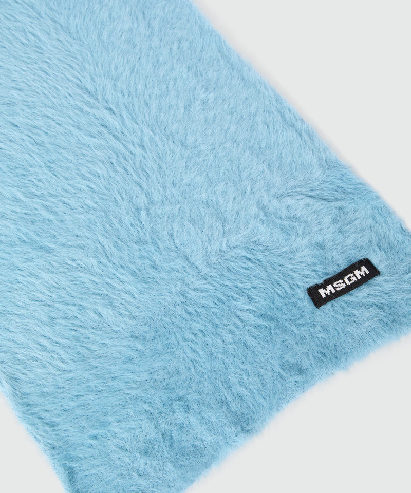 Light blue scarf with MSGM logo label 82 Women 