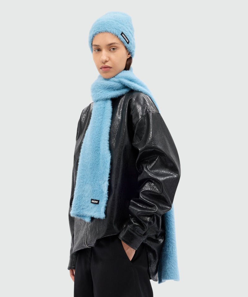 Light blue scarf with MSGM logo label 82 Women 