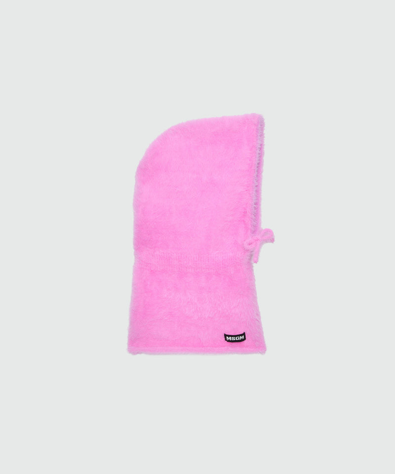 Pink knitted balaclava with MSGM logo label 13 Women 