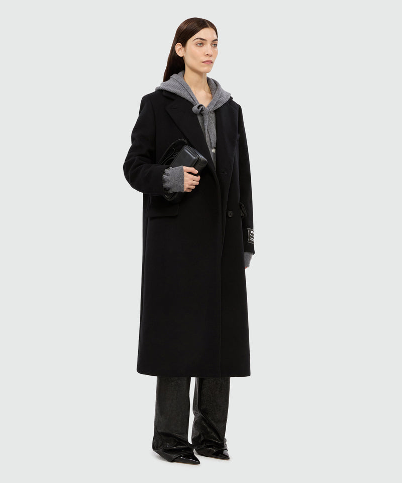 Anthracite cashmere blend hooded sweater with MSGM logo 98 Women 