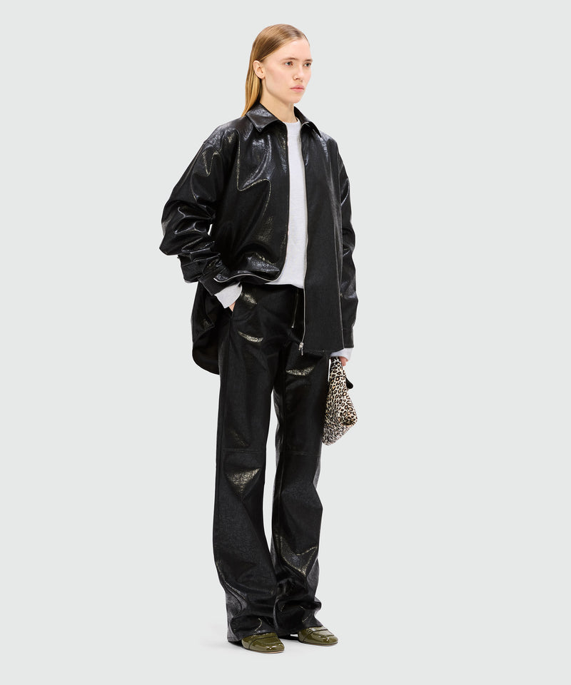 Felpa grigio mélange in jersey con logo MSGM corsivo 95 Donna 