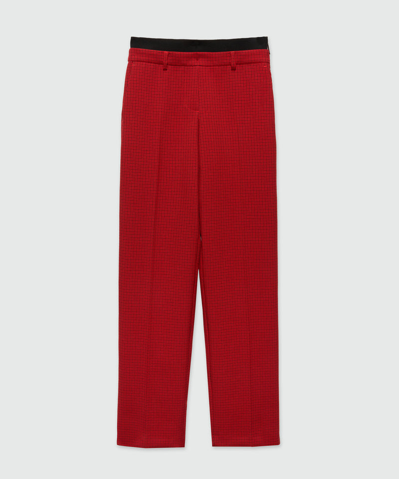 Red trousers with check pattern 18 Women 